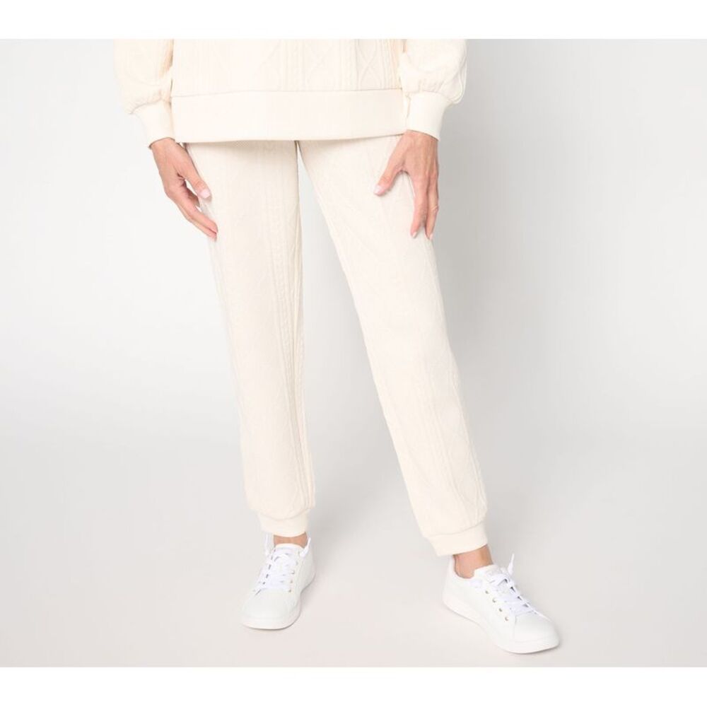 SUNNYLiFE Women's Pants Sz M Cable Chic Jogger White A711220